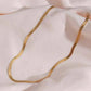 Anti-Tarnish 18K Gold Plated Snake Chain Necklace  Stainless Steel Daily Wear Jewellery  Lucky Wealth Code 888