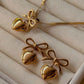 18K Gold Plated Bow-Heart Necklace & Earring Set for Women – Anti-Tarnish Romantic Jewelry Gift Set ATCP179