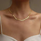 Anti-Tarnish 18K Gold Plated Snake Chain Necklace  Stainless Steel Daily Wear Jewellery  Lucky Wealth Code 888