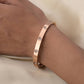Sleek Elegance: 18K Rose Gold Plated Bangle with Crystal Accents RGB209