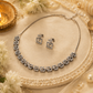 Celestia Silver Replica Choker Necklace Set with Earrings