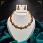 Neerjara Antique Gold-Plated Short Necklace & Earring Set