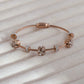 18K Rose Gold Plated Anti-Tarnish Lucky Clover Bracelet – Stainless Steel, Adjustable Size, Instant Charm & Wealth Attraction