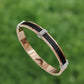 AMORE LUXE 6™ Rose Gold & Black Stainless Steel Anti-Tarnish Bracelet for Men | Waterproof Premium Kada