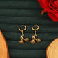 Luxury Gold Plated Rose Flower Drop Earrings – Elegant Anti-Tarnish Stainless Steel with Crystal Accents ATER221