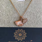18K Rose Gold Plated Anti Tarnish CZ Studded Pendant Necklace RGCP123