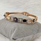 Evil Eye CZ Rose Gold CZ Anti Tarnish Openable Bangle RGB136