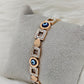 Evil Eye CZ Rose Gold CZ Anti Tarnish Openable Bangle RGB136
