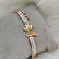 18K Rose Gold Plated Butterfly Anti Tarnish Openable Bangle RGB151