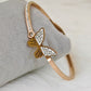 Rare Butterfly Rose Gold Anti Tarnish Openable Bangle RGB154