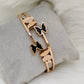 Migratory Butterflies Rose Gold Anti Tarnish Openable Bangle RGB156