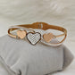 Caring Hearts: 18K Rose Gold Plated Anti Tarnish Daily Wear Bangle RGB157