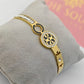 18K Gold Plated Troy Logo Engraved Anti-Tarnish Bracelet ✦ Numerology Code 111 – Manifest New Beginnings & Elegant Style