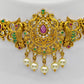 Apala Nakshi Choker Set with Pearl Drops and Intricate Peacock Motifs – Traditional Temple Jewelry MGNS312