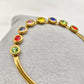 18K Gold Plated Seven Chakra Crystal Bracelet for Women | Anti-Tarnish Stainless Steel Energy Chain for Luck, Love & Prosperity