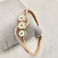 18K Rose Gold Plated Anti-Tarnish Evil Eye Bangle – Elegant Crystal-Studded Protective Bracelet for Women RGB506