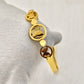 18K Gold Plated Anti-Tarnish Butterfly Bangle – Elegant Designer Bracelet for Women with Dual Finish Charm Accents RGB133