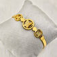 18K Gold Plated Anti-Tarnish Butterfly Bangle – Elegant Designer Bracelet for Women with Dual Finish Charm Accents RGB133