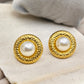 Elegant 18K Gold Pearl Stud Earrings – Everyday Glamour