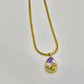 Aura 108 Pearl Bloom Anti-Tarnish Enamel Pendant – Gold Chain Necklace for Feminine Charm