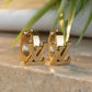 Luxury LV Inspired 18K Gold Anti-Tarnish Hoops