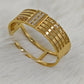 Luxury 22K Gold-Plated Greek Key Design Bracelet with Sparkling Zircon Stones – Elegant Jewelry for Women RGB522