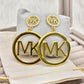 Luxury MK Inspired 18K Gold Anti-Tarnish Earrings