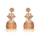 Saloni  Antique Matte Gold Plated Jhumka Earrings