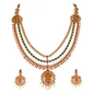 Maharani Premium Matte Gold Antique Necklace Set - Temple Jewelry