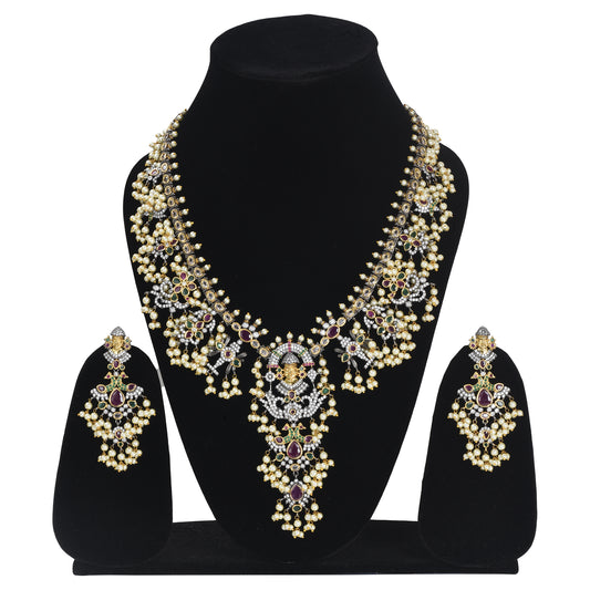 Jodha Royal Antique Gold Necklace Set - Fusion of Art