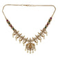 Amrita 22K Antique Matte Gold Plated Short Necklace Set with Lakshmi Devi Motif