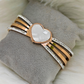 Pure Heart Rose Gold Anti Tarnish Openable Bangle RGB155