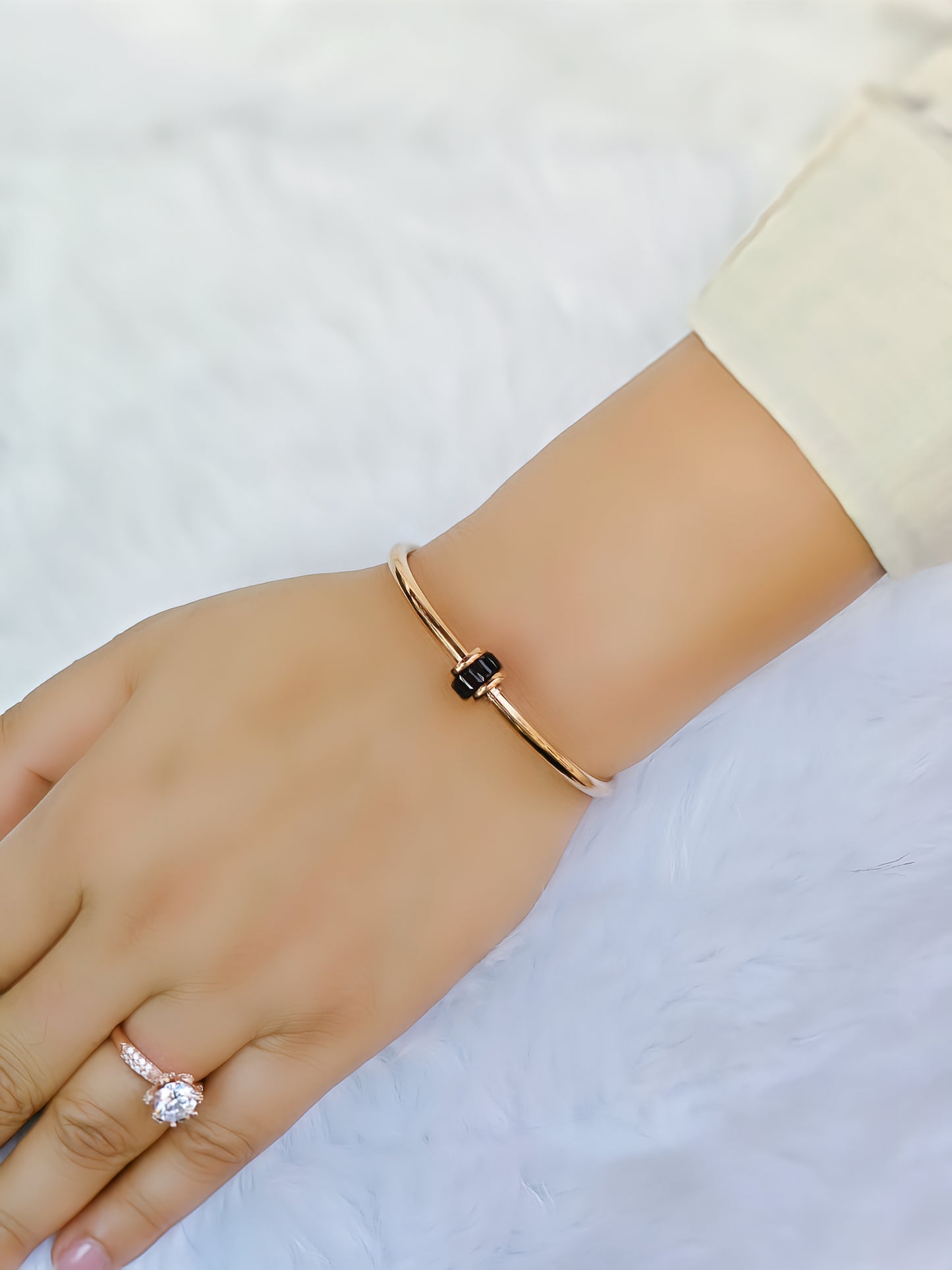 18K Rose Gold Plated Kada Style Anti Tarnish Openable Bangle RGB180