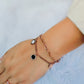 18K Rose Gold Plated Anti Tarnish Dual Chain Bracelet RGB189