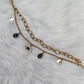 18K Rose Gold Plated Anti Tarnish Evil Eye Chain Bracelet RGB193