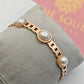 Elegant 18K Rose Gold-Plated – Anti-Tarnish Bangle with Round Pearl Accents RGB280