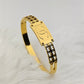 Stylish 18K Gold Plated Anti-Tarnish Bangle with Chanel Emblem for Everyday Elegance RGB238