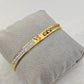 Stunning 18K Gold Plated Louis Vuitton Inspired Anti-Tarnish Bangle with Crystal Accents RGB243