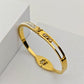 Stunning 18K Gold Plated Louis Vuitton Inspired Anti-Tarnish Bangle with Crystal Accents RGB243