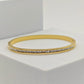 Classic 18K Gold Plated Anti-Tarnish Bangle with Elegant Crystal Inlay for Everyday Wear RGB244