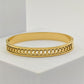 Elegant 18K Gold Plated Anti-Tarnish Bangle with Intricate Chain Design for Everyday Wear RGB248