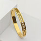 Elegant 18K Gold Plated Anti-Tarnish Bangle with Intricate Chain Design for Everyday Wear RGB248