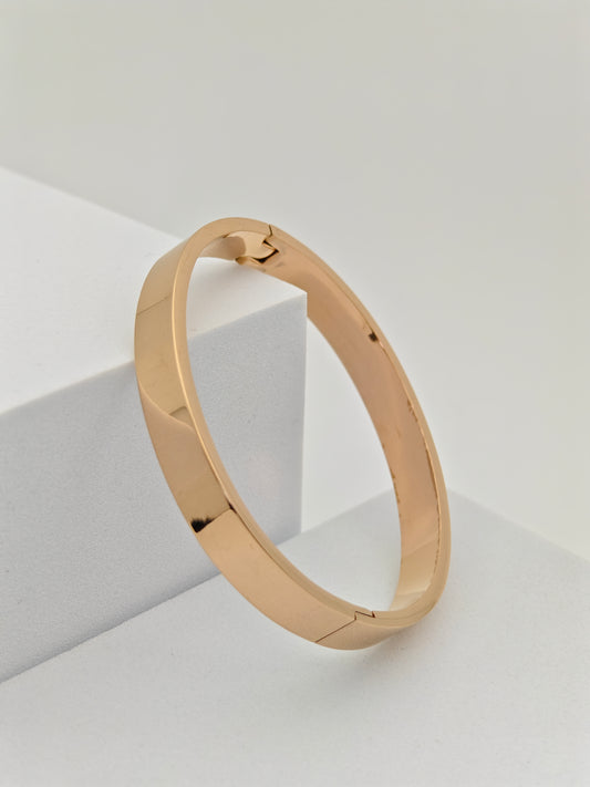 Minimalist 18K Rose Gold Plated Anti-Tarnish Kada Bangle – Timeless Bracelet for Everyday Elegance RGB264