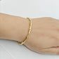 Minimalist 18K Gold Plated Anti-Tarnish Bamboo Design Bangle Bracelet RGB270