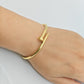 Minimalist 18K Yellow Gold Plated Anti-Tarnish Screw Design Nail Bangle Bracelet