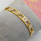 Floral 18K Gold-Plated Anti-Tarnish  Bangle with Enamel Flower Charms RGb281