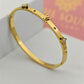 Luxury 18K Gold Plated Anti-Tarnish Bangle with Signature LV-Inspired Design – Chic and Iconic Elegance RGB283