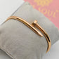 18K Rose Gold Plated Nail Bangle – Minimalist Chic with a Modern Twist RGB286