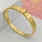 18K Gold Plated LV Monogram Bangle – Sleek and Iconic Fashion Statement