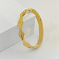 Luxury 18K Gold Plated Geometric Anti-Tarnish Bangle – Bold & Elegant Statement Bracelet RGB409